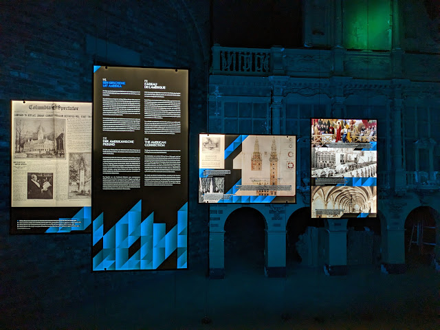 比利時的博物館展板上通常會有四種語言:荷蘭文、法文、德文、英文。